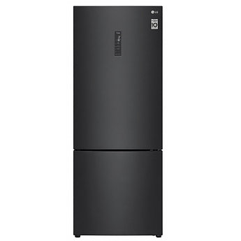 Холодильник LG No Frost DoorCooling+ умный широкий 70 см инверторный черный с WiFi дисплеем и зоной свежести