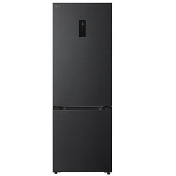 Холодильник LG No Frost широкий 70 см черный умный инверторный с большой нижней морозилкой и зоной свежести