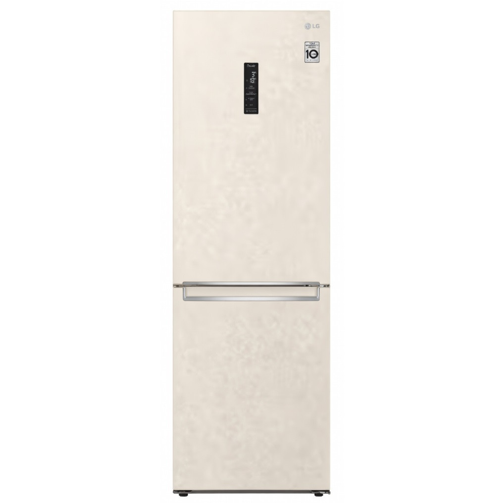 Холодильник LG ThinQ No Frost DoorCooling+ умный инверторный бежевый с WiFi дисплеем и зоной свежести 186 см