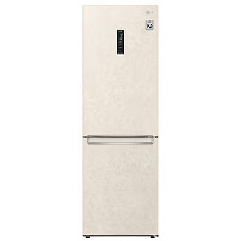 Холодильник LG ThinQ No Frost DoorCooling+ умный инверторный бежевый с WiFi дисплеем и зоной свежести 186 см