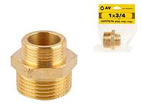 Ниппель ред. 1" нар. х 3/4" нар., AV Engineering (инд. упак.)
