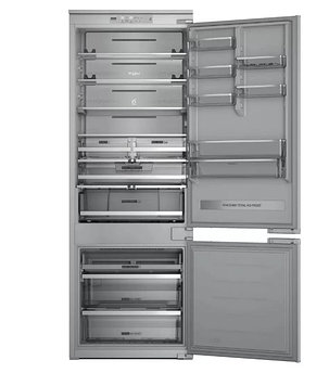 Встраиваемый холодильник Whirlpool No Frost широкий инверторный тихий скользящее крепление с зоной свежести