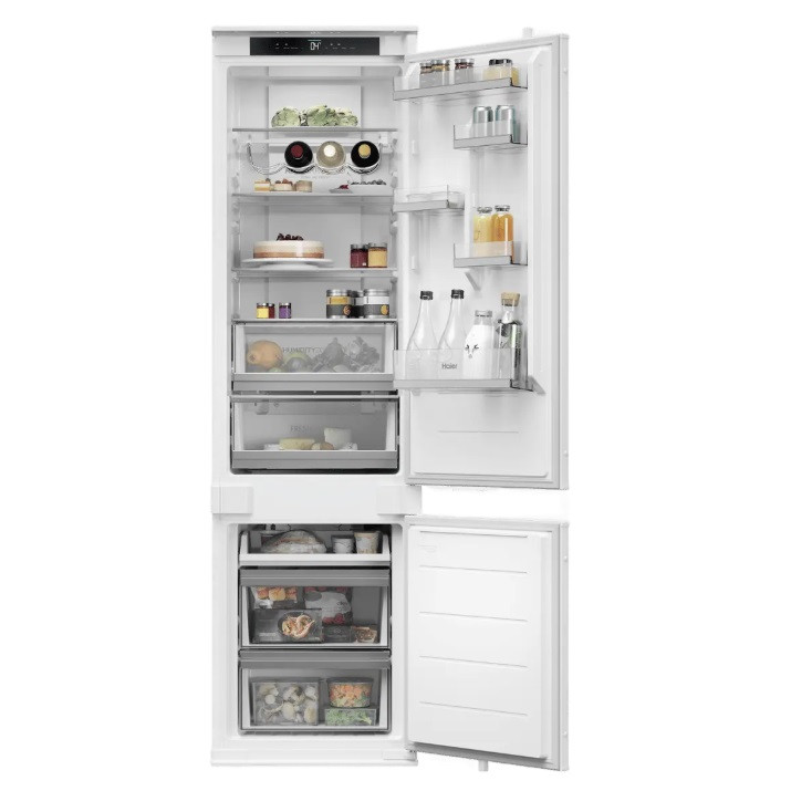 Узкий встраиваемый холодильник Haier No Frost инверторный с зоной свежести