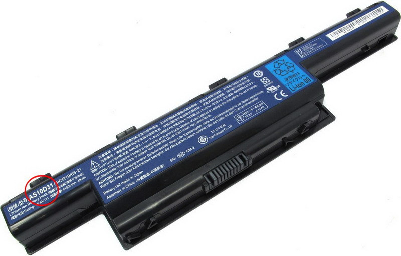 Аккумулятор (батарея) для ноутбука Acer Aspire E1-431 (AS10D31) 11.1V 5200mAh - фото 5 - id-p37043856