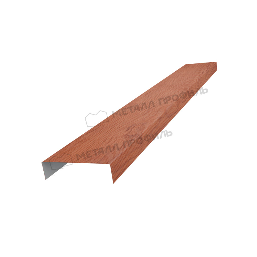 Металл Профиль Планка декоративная на столб 60мм 17х62 х 2000 (ECOSTEEL_T-12-Дуб-0.45)