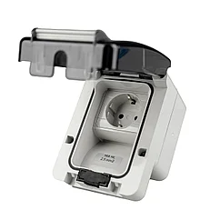 Розетка IP66 накладная с поворотным мех. 2P+E 16A 200-250V M95 (95x95mm) Scame серия PROTECTA