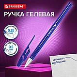 Ручка гелевая BRAUBERG, чернила синие, фото 3