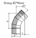 Отвод 45 Моно Теплов и сухов (Стандарт) - фото 2 - id-p36583719