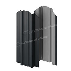 Штакетник металлический МП TRAPEZE-O 16,5х118 NormanMP (ПЭ-01-7016-0.5) RAL 7016 Серый антрацит