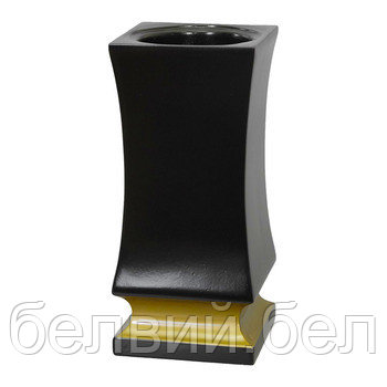 Вазы полимерные, черные с золочением №9