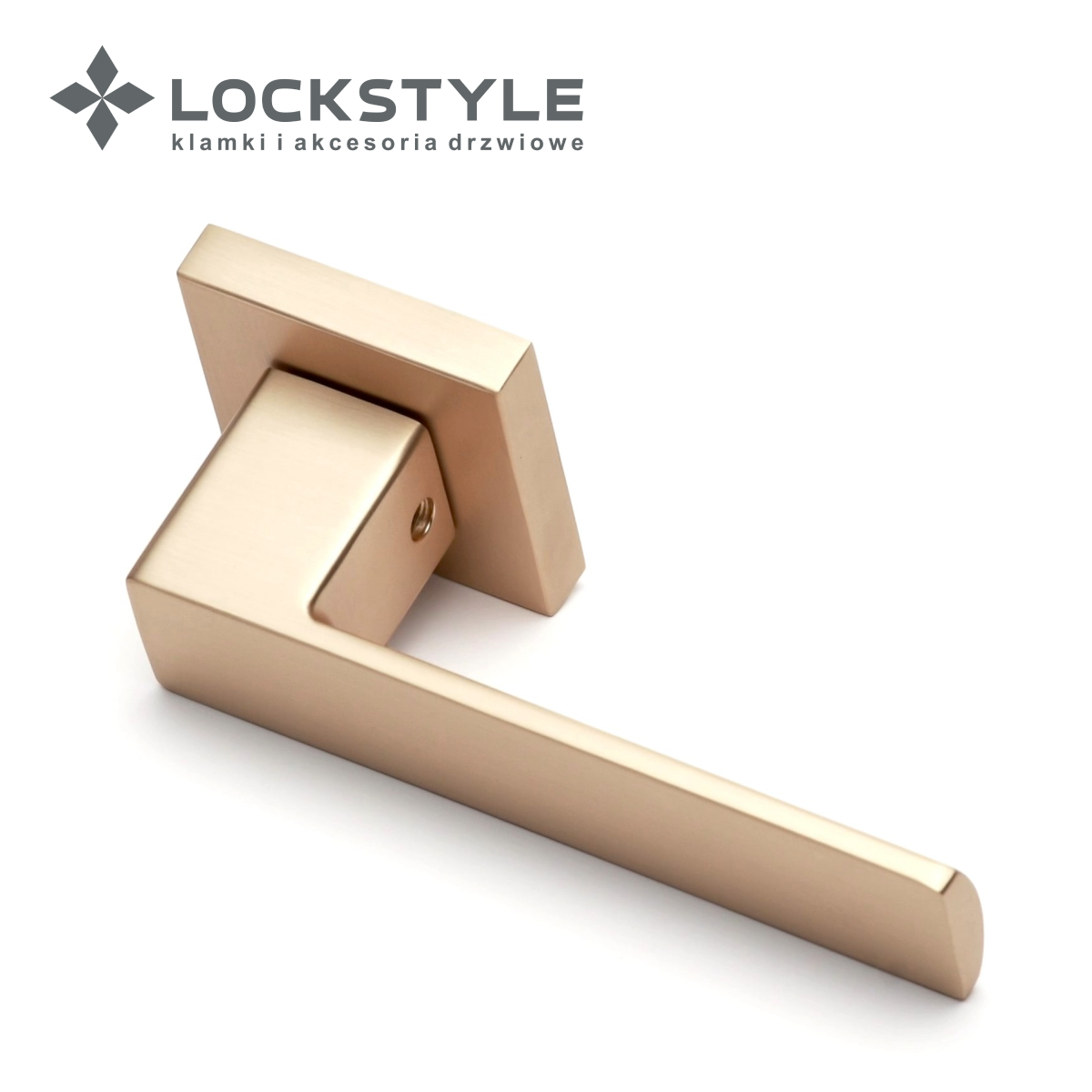 Ручки дверные LOCKSTYLE CUBE ZN BB (матовое золото)