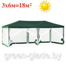 Большой шатер-тент Green Glade 1056 3х6х2,5м полиэстер - фото 10 - id-p74460783