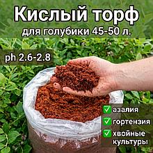 Кислый торф для голубики в мешках