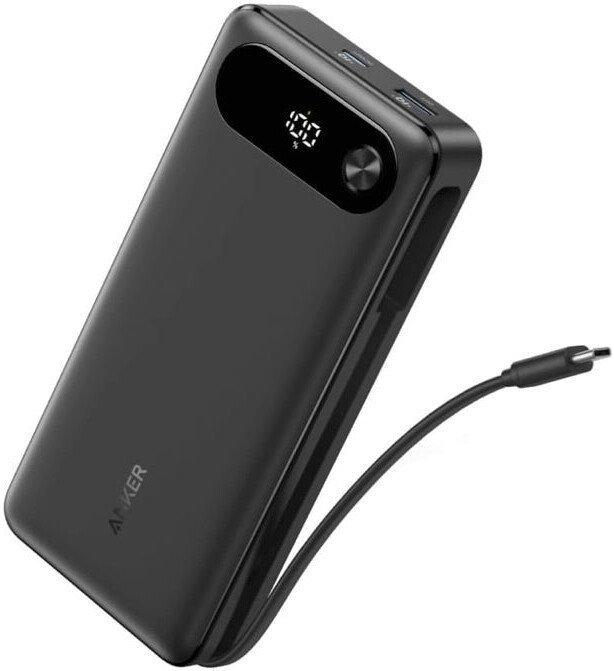 Внешний аккумулятор Anker Power Bank Built-in USB-C A1383 87W 20000mAh (черный), фото 1