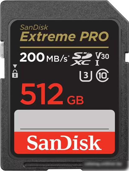 Карта памяти SanDisk Extreme PRO SDXC SDSDXXD-512G-GN4IN 512GB