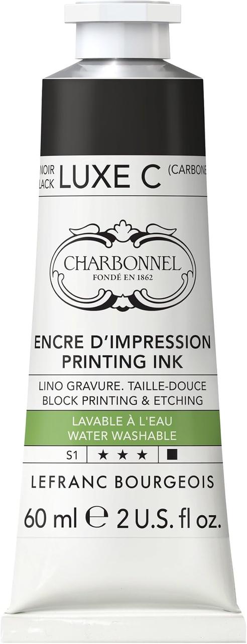 Краска LB Charbonnel Aqua-Wash Etching Ink 60 мл Black Luxe C (водорастворимая)