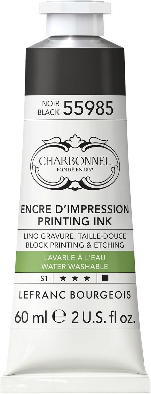 Краска LB Charbonnel Aqua-Wash Etching Ink 60 мл Black 55985 (водорастворимая)