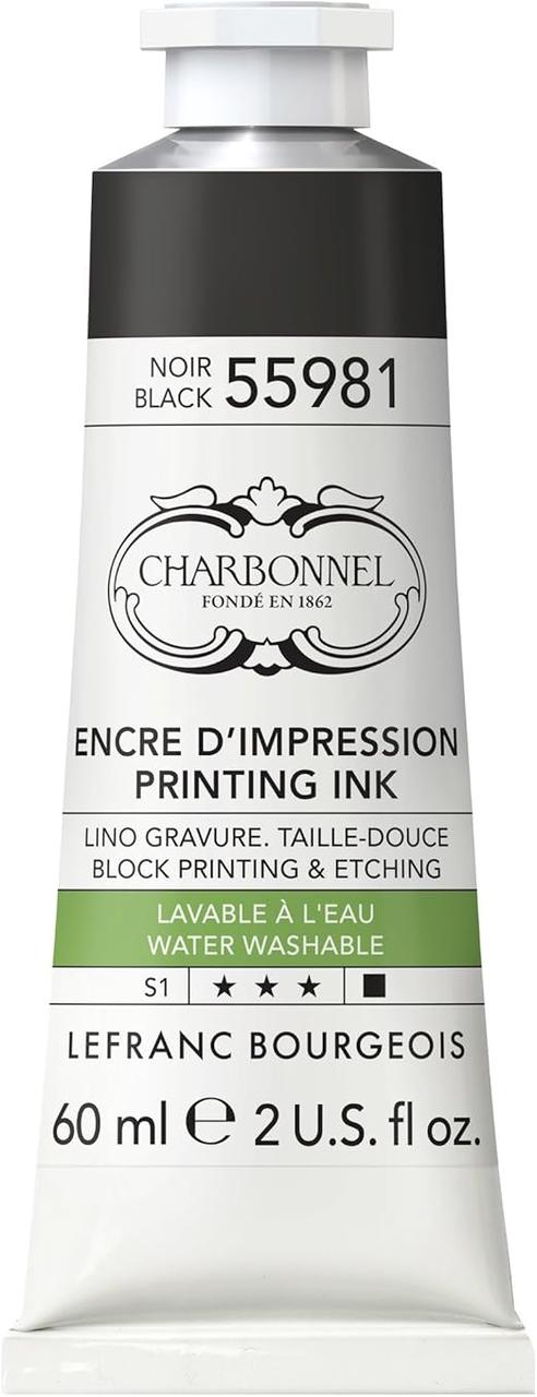 Краска LB Charbonnel Aqua-Wash Etching Ink 60 мл Black 55981 (водорастворимая)