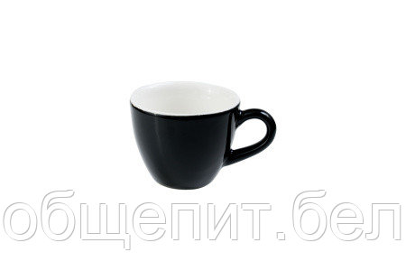 Чашка 80 мл. кофейная d=65 мм. h=53 мм. Линеа Черный (блюдце 77972) Bonna