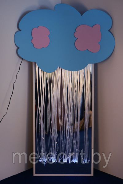 Зеркальное панно с фиброоптическими нитями «Разноцветный дождь»