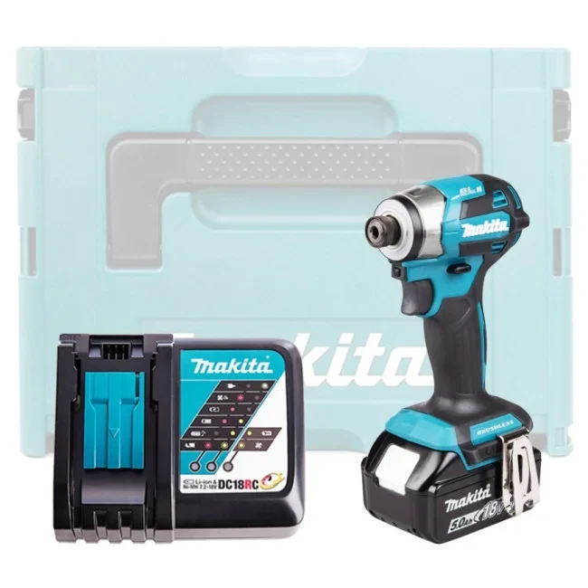 Шуруповерт ударный (винтоверт) бесщеточный Makita DTD173RF1J (180 Нм, 4 режима, 1 АКБ 3 Ач, кейс MakPac)