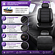 Чехлы на сиденья Hyundai Accent / Solaris 2017-2022 / Kia Rio 4, Экокожа, черная, фото 3