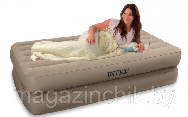 Intex 66708 Надувная диван-кровать 99х191х48см Twin Rising Comfort Airbed Интекс купить в Минске - фото 2 - id-p159920