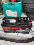 Автомобильный аккумулятор Kraft AGM 105 R+