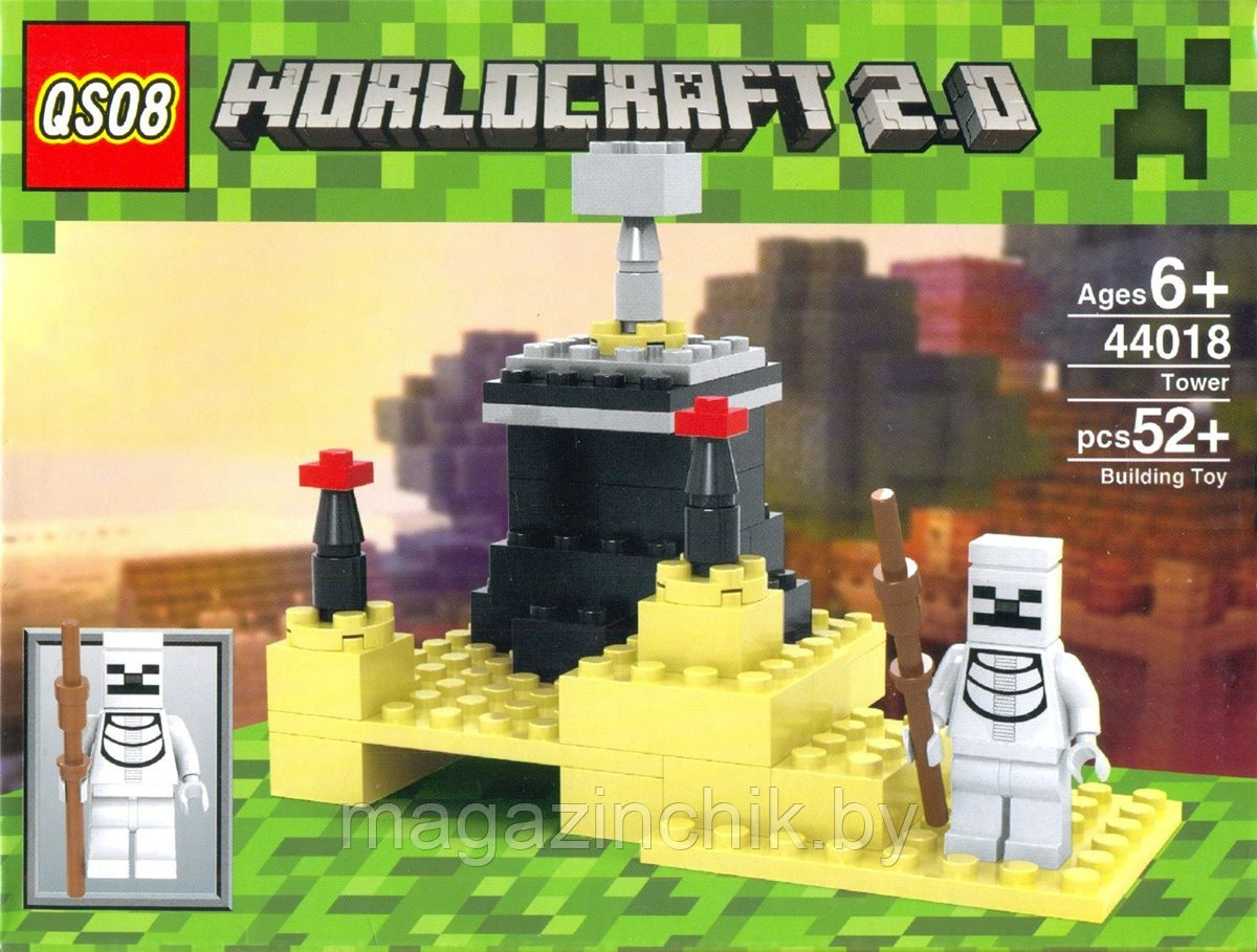Конструктор Майнкрафт Minecraft Башня 44018, 52 дет., 1 минифигурка, аналог Лего - фото 1 - id-p36615423