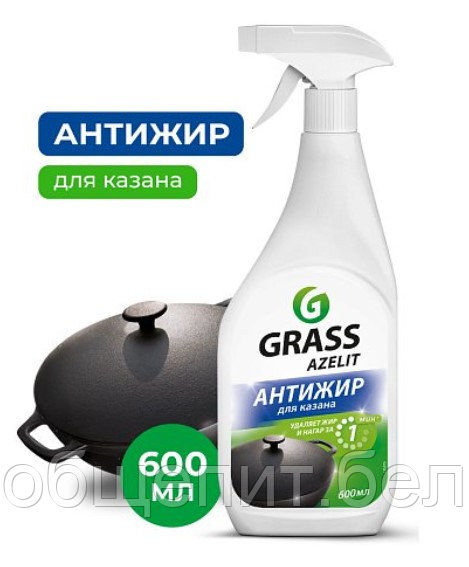 Средство чистящее для плит, духовок, грилей "AZELIT Блестящий казан" 600 мл, с триггером (125375)