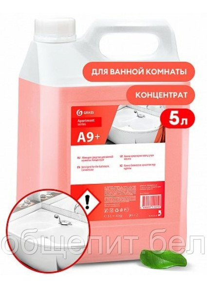 Средство чистящее для туалетных и ванных комнат "Apartment Series A9+" 6 кг, концентрат  (125439)