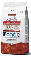 Сухой корм для щенков Monge Monoprotein Puppy & Junior Mini (ягненок, рис)