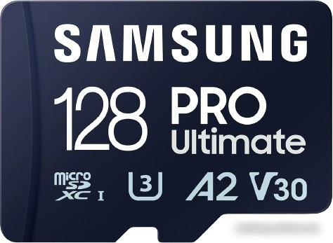 Карта памяти Samsung PRO Ultimate microSDXC 128GB (с адаптером)