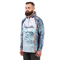 Джерси Аquatic Дж-05 с капюшоном (логотип: ЩУКА,  Pike Camo Blue)