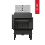 Каминная топка Kratki NORRA P BS BLACK с комплектом аккумуляции тепла (боковые плиты и 3 слоя сверху), фото 4