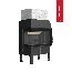 Каминная топка Kratki NORRA L BS BLACK с комплектом аккумуляции тепла (боковые плиты и 3 слоя сверху), фото 3
