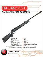 Пневматическая винтовка Hatsan 125 TH до 3 Дж 110 м/с