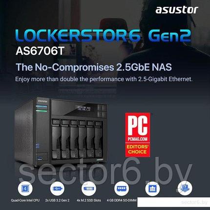 Сетевой накопитель ASUSTOR Lockerstor 6 Gen2 AS6706T, фото 2