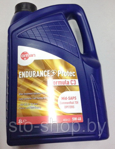 OMAN 5W-40 Endurance Protec Formula C3 Масло синтетическое 5л VW 502.00/505.00/505.01/MB 229.31/226.5/BMW LL04 - фото 2 - id-p36625161