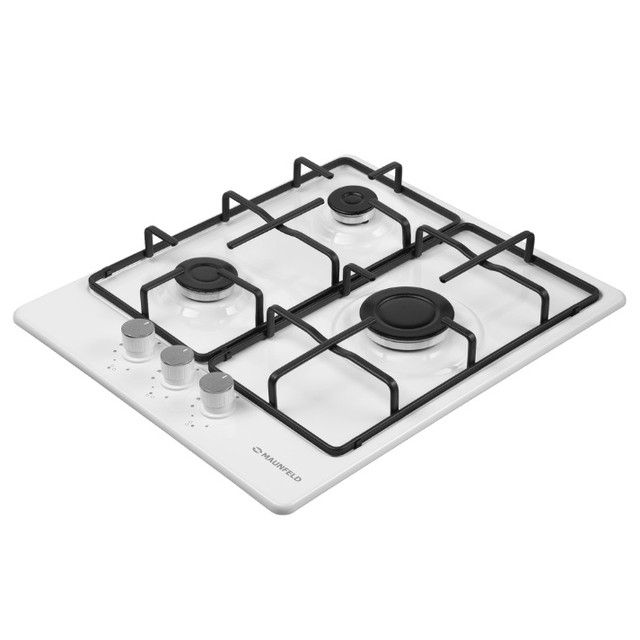 Газовая варочная панель Maunfeld EGHE.43.3STS-EW из белой эмали