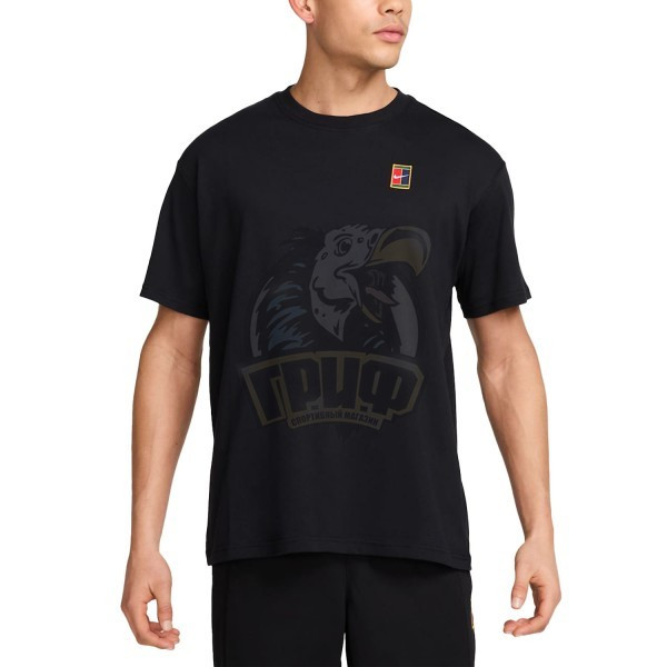 Футболка теннисная мужская Nike Court Tee M90 OC (черный) (арт. HJ3362-010)