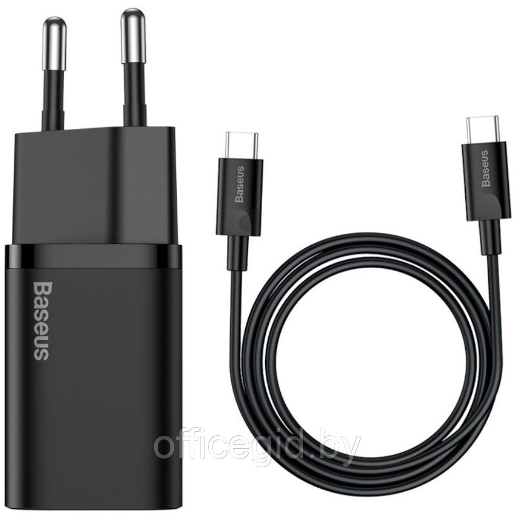 Сетевое зарядное устройство Baseus "TZCCSUP-L01", Super Si Quick Charger Type-C 25W, черный