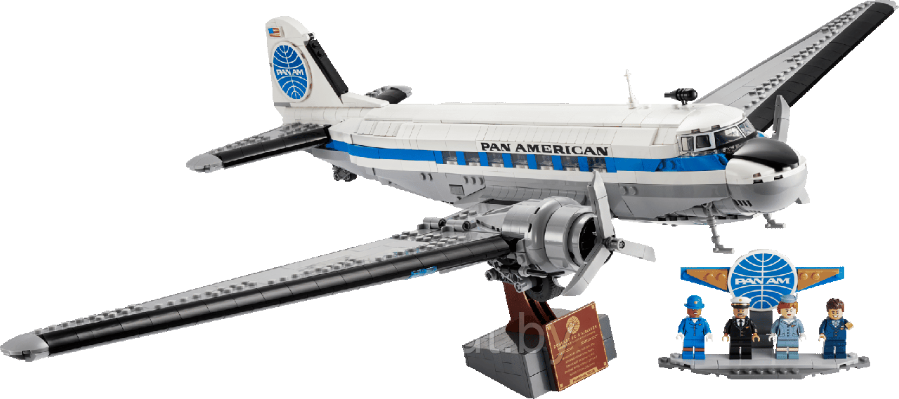Конструктор Icons Авиалайнер Douglas DC-3 "PAN AM" 1903 детали аналог Lego