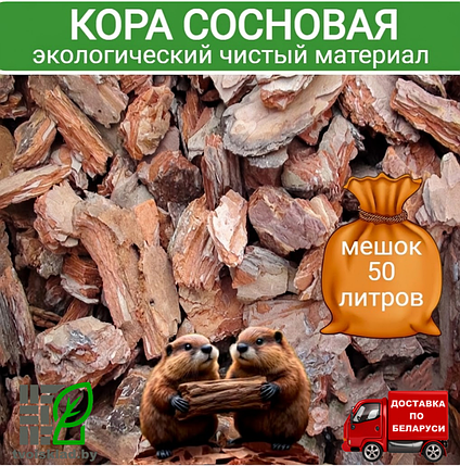 Кора сосновая 50л. Крупная фракция, фото 2
