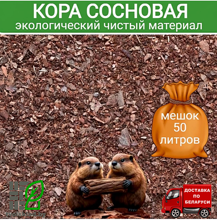 Кора сосновая 50л. Мульча, фото 2
