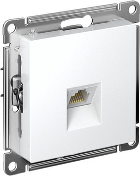 Розетка компьютерная 1-м AtlasDesign RJ45 кат.5E белая SE ATN000183