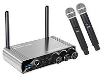 Караоке-система Аудио адаптер Hi-Fi LY18, беспроводной микрофон SM-52, комплект: 2 микрофона + приемник 559745