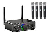 Караоке-система Аудио адаптер Hi-Fi M18, беспроводной микрофон SM-54, комплект: 4 микрофона + приемник 559750