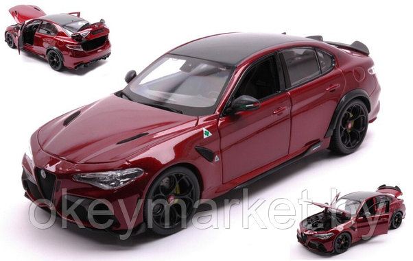 Металлическая машинка Bburago Alfa Romeo Giulia GTA, (1:18) , 18-11048 красный, фото 2