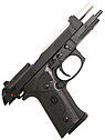 Страйкбольный пистолет KJW Beretta M9 IA Gas GBB, хром. ствол, фото 10